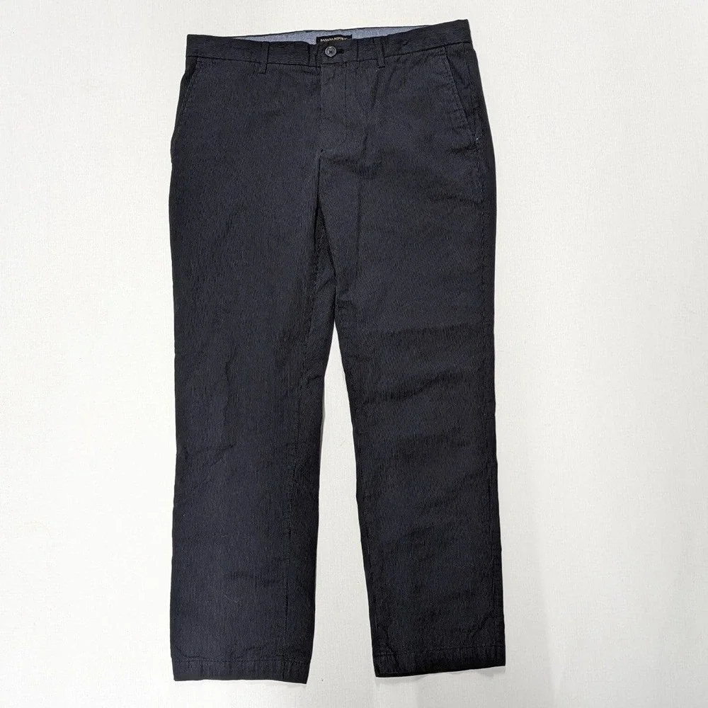 Old Money Nautical preppy Banana Republic Aiden Fit Blue Pinstripe Pants 34 x 30